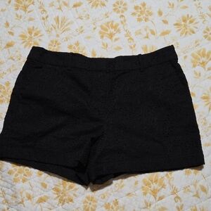 LOFT Black High Waist Shorts 12 Eyelet